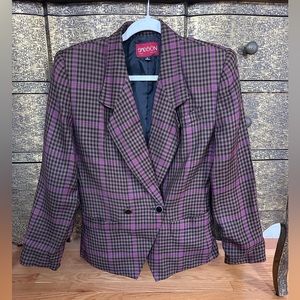 Vintage Sasson Plaid Blazer